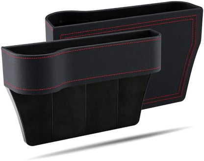 2 Pack Car Seat Gap Organizer with Cup Holder, PU Leather Storage Box, Phone Holder and Side Pocket Organizer, Universal Fit for Most Vehicles - Image 4