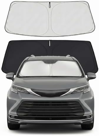Custom Fit Windshield Sun Shade for Toyota Sienna 2011-2020 by Unknown