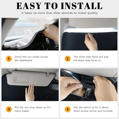 Car Windshield Sun Shade for Lexus 2016-2022 RX 350 450h Accessories (OEM Design) Reflective Foldable Heat Insulation Sunshade for Ultimate Protection - Image 6