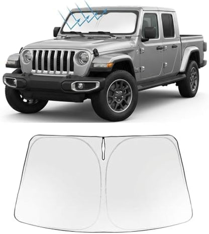 Proadsy Custom Fit Car Windshield Sun Shade for 2020-2026 Jeep Gladiator by Proadsy