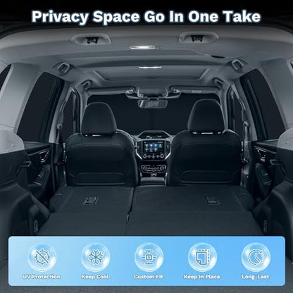KUST Car Window Shades for Chevy Colorado 2023-2025 2026 Windshield Sun Shade Side Window Cover UV Block Privacy Protection Colorado Accessories for Camping Blackout Rear Back Full Set 5PCS - Image 5
