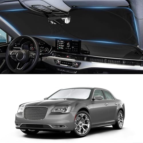Windshield Sun Shade for Chrysler 300 300C 2011-2023 2024 2025 Sun Visor by BOODANCARS