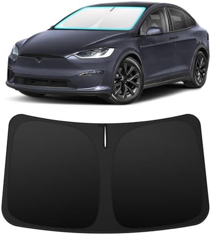 INSAUTO Custom Fit Windshield Sun Shade for Tesla Model X 2016-2026 by INSAUTO