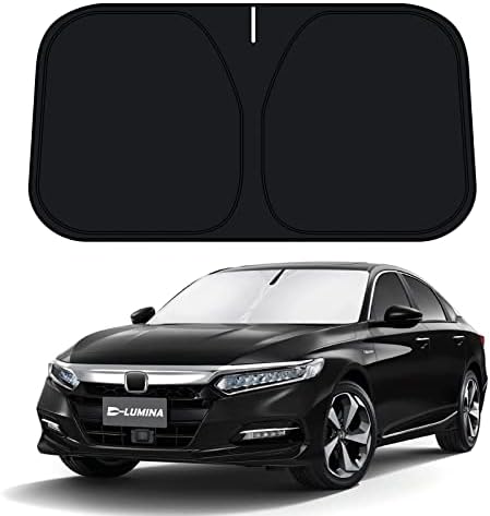D-Lumina Windshield Sun Shade for 2018 2019 2020 2021 2022 Honda Accord Sedan Accessories, Front Window Sunshade Sun Visor Protector Block UV Rays Heat, Foldable 2 Layers 210T Material by D-Lumina