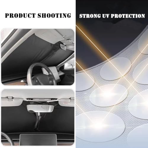 Windshield Sun Shade for Mazda CX-90 CX90 2024-2026, 4-Layer 240T Foldable UV Block Car Accessory to Cool Interior - Image 6