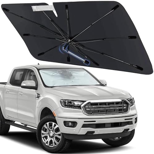 Windshield Sun Shade Fit for Ford Ranger (4Door) 2019-2026, Umbrella Shades by Visufy
