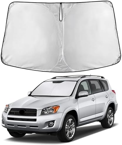 EcoNour Windshield Sunshade Compatible for Toyota RAV4 2006-2010 2011 2012 by EcoNour