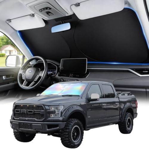 Window Shades for Car Windshield - Foldable Car Window Shades, 210T Reflective UV Block Sun Visor, Keep Vehicle Cool in Summer Heat, Universal Fit for Cars, SUVs and Trucks, Easy to Install & Store by Unknown