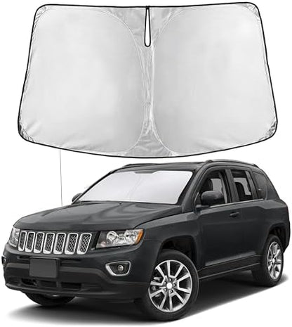 EcoNour Windshield Sunshade Compatible for Jeep Compass 2007-2014 2015 2016 by EcoNour