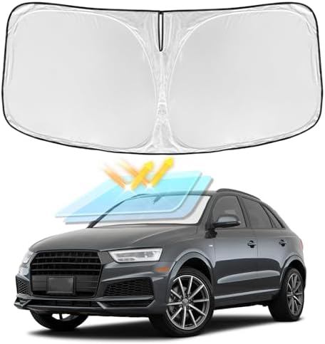 Windshield Sun Shade for Audi Q3 2019-2025 2026 Front Windows Shade by ZOIBVCARSUNSHADE