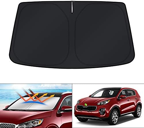 KUST Windshield Sun Shade for 2016-2020 Kia Sorento Accessories, Custom Fit Car Front Sunshade Window Sun Visor Protector Foldable Blocks UV Rays Keep Your Car Cooler by KUST