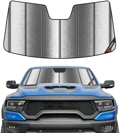 Pigenius Windshield Sunshade for Ram 1500 2019-2024 with 5 inch Wide Sensor - Metallic by Pigenius