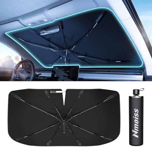 Nmoiss Windshield Sun Shade Umbrella for Truck [Vinyl Coating Heat Shield] by Nmoiss