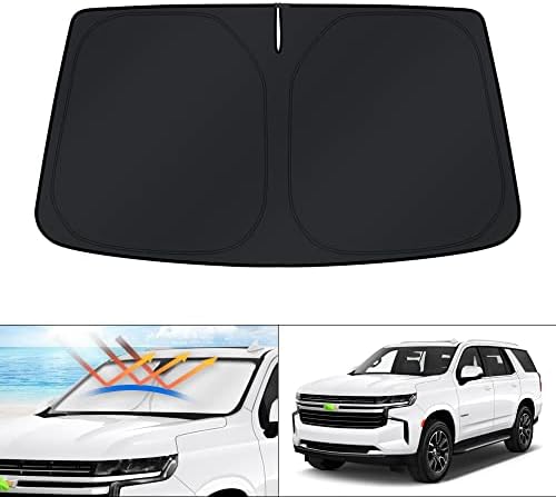 KUST Windshield Sun Shade for Chevrolet Chevy Tahoe/GMC Yukon Accessories 2015-2024 2025 2026 4-Layers Window Sunshade Sun Visor Protector Foldable Blocks UV Rays Keep Your Car Cooler by KUST