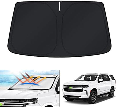 KUST Windshield Sun Shade for Chevrolet Chevy Tahoe/GMC Yukon Accessories 2015-2024 2025 2026 4-Layers Window Sunshade Sun Visor Protector Foldable Blocks UV Rays Keep Your Car Cooler by KUST
