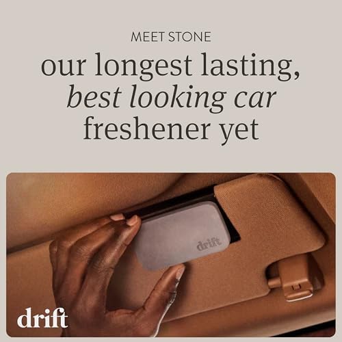 Drift Car Air Freshener - Stone Air Freshener Car Odor Eliminator - Long Lasting Scent - Auto Accessories - Metal Clip - Essential Oils - Clean Ingredients - Amber Scent Starter Kit - Image 2