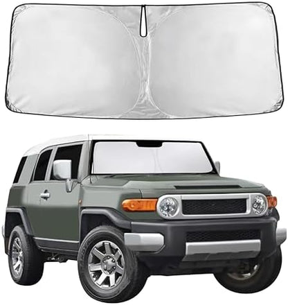 EcoNour Windshield Sunshade Compatible for Toyota FJCruiser 2007-2013 2014 by EcoNour