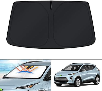 KUST Windshield Sun Shade for Chevrolet/Chevy Bolt EUV Accessories 2022-2024 Sunshade Window Sun Visor Protector Foldable Blocks UV Rays Keep Your Car Cooler by KUST