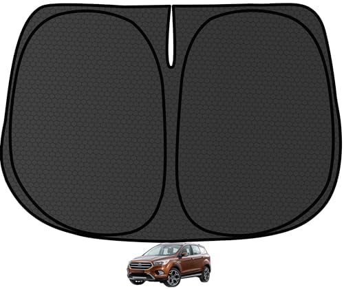Escape Windshield Sun Shade for Escape 2013-2015 2016 2017 2018 2019 Blocks UV Rays Accessories,1:1 Custom Foldable Thickened Wear-Resistant Front Window Sunshade Visor,Keeps Your Car Cooler by Achaltiza