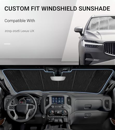 Pigenius Windshield Sun Shade for Lexus UX 2019-2026 Front Window Sunshade - AstraGuard - Image 2