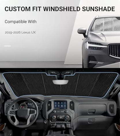 Pigenius Windshield Sun Shade for Lexus UX 2019-2026 Front Window Sunshade - AstraGuard - Image 2