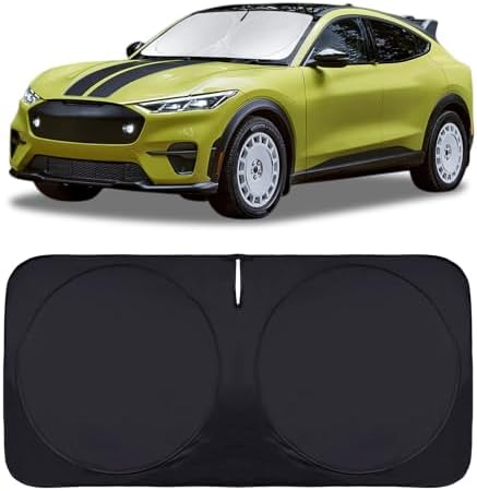 Windshield Sun Shade for Ford Mustang Mach-E 2021-2025 2026 Sunshade Cover by BOODANCARS