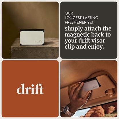Drift Car Air Freshener - Stone Air Freshener Car Odor Eliminator - Long Lasting Scent - Auto Accessories - Metal Clip - Essential Oils - Clean Ingredients - Amber Scent Starter Kit - Image 5