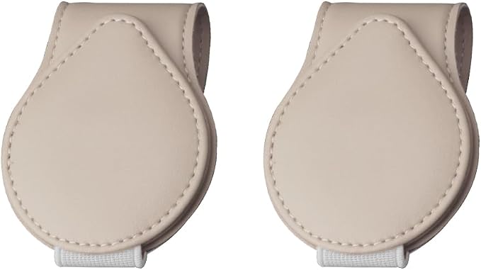 Mandark 2PCS Magnetic Sunglass Holder for Car Visor, Leather Vehicle Eyeglass Hanger Clip, Automotive Interior Ticket Card Glasses Organizer Clamp Accessories, Universal Fit (Beige) - Image 7