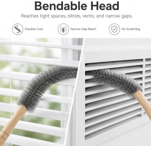 Tower Fan Cleaner, Bendable Microfiber Duster for Electric Fan and Blinds, Reusable Fan Cleaning Brush, Flexible Dust Collector for Cobwebs, Vents, Window Blinds & Hard-to-Reach Areas (Blue-1PC) - Image 3