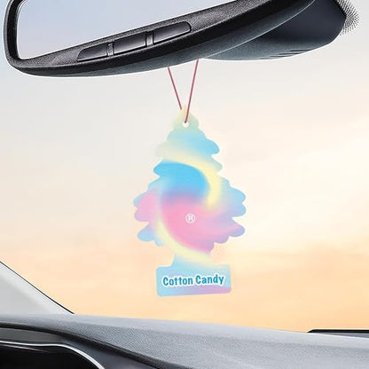 LITTLE TREES Car Air Freshener | Hanging Tree Provides Long Lasting Scent for Auto and Home | 24 Air Fresheners |Cotton Candy - Image 5