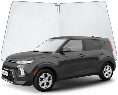 CLIM ART Windshield Sun Shade for Kia Soul 2020-2026, Custom-Fit Foldable Car Sunshade, Vehicle Sun Protector, Front Auto Windshield Cover, Car Accessories - WS3031 by CLIMART