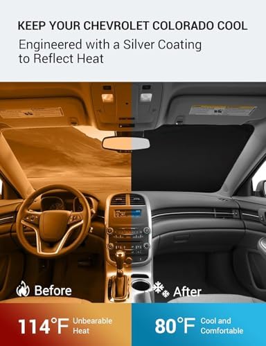 Proadsy Custom Fit Car Windshield Sun Shade for 2013-2015 Chevrolet Malibu - Image 3