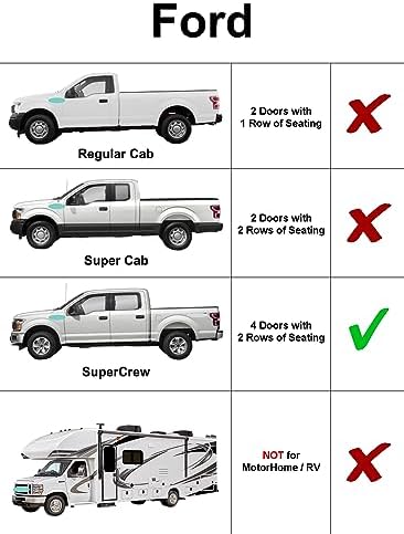 Rear Side 2nd Row Sunshade (2PCS) fits 2017-2022 Ford F-250 F-350 Crew Cab - Image 2