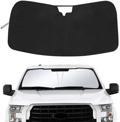 Windshield Sun Shade Compatible with 2015-2020 Ford F150 Accessories,Foldable Front Sun Visor,F-150 Sunshade,Fits Lariat,King Ranch,Platinum,XL,XLT,Limited and Raptor Model by JDMCAR