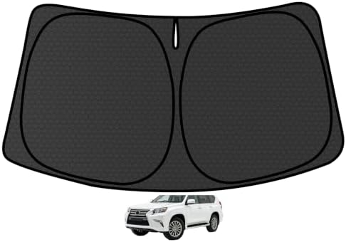 GX400 GX460 GX470 Customized Windshield Sun Shade for 2002-2023 2024 GX460 Front Window Sunshade Visor Protector Foldable Blocks UV Rays Keep Car Cooler Accessories by Achaltiza
