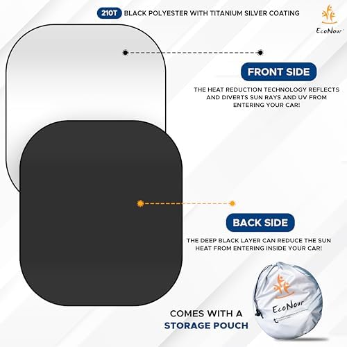 EcoNour 2-Piece Jeep Windshield Sun Shade, Foldable UV & Heat Protection - Image 4