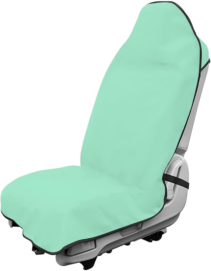 Car Towel Seat Cover, Waterproof Non-Slip Front Seat Protector for Post Gym Workout Beach Hiking, Sweatproof Washable Bucket Seat Protective Cover for Car SUV Truck Sedan (Mint Green) by Unknown