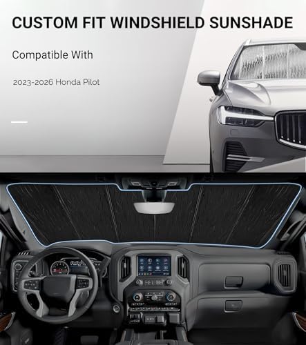 Pigenius Windshield Sunshade for Honda Pilot 2023-2026 Front Window Sun Shade - AstraGuard - Image 2