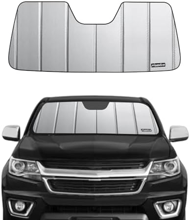 Pigenius Windshield Sunshade for Chevrolet Colorado & GMC Canyon 2015-2022, Premium Grey Leather Finish by Pigenius