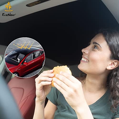 EcoNour Tesla Model Y Roof Sun Shade, Panoramic Roof UV & Heat Protection - Image 6
