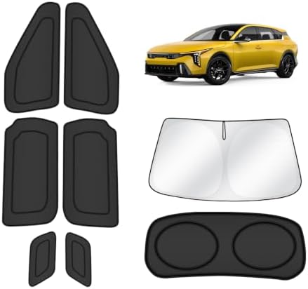 KUST Car Window Shades for Kia Carnival 2022-2024 2025 2026 Windshield Sun Shade Side Window Cover UV Block Privacy Protection Accessories for Camping Blackout Rear Back Full Set 8PCS by KUST