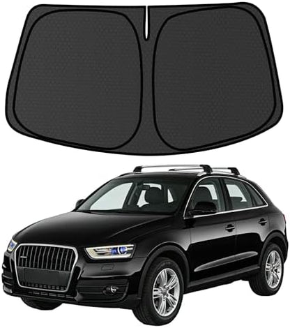 Q3 Customized Windshield Sun Shade for 2013-2018 Q3 Front Window Sunshade Visor Protector Foldable Blocks UV Rays Keep Car Cooler Accessories by aatoppus