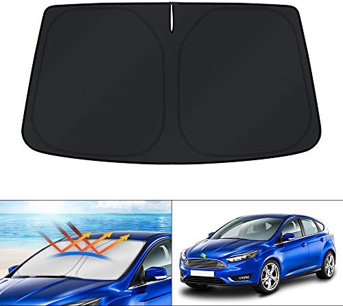 KUST Windshield Sun Shade for Ford Focus 2012-2018 Hatchback Accessories Custom Fit Window Shade Foldable Sun Visor Protector Blocks UV Rays Keep Your Car Cooler by KUST