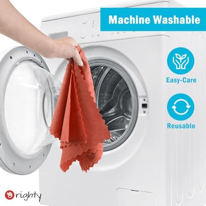 Orighty Microfiber Cleaning Cloth Bulk, 150 Pack Shop Towels 12x12 in, Red - Image 7