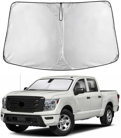 EcoNour Windshield Sunshade Compatible for Nissan Titan 2020-2022 2023 2024 by EcoNour