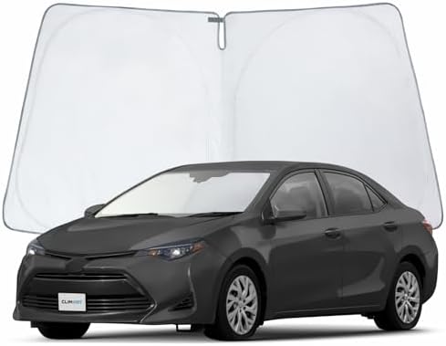 CLIM ART Windshield Sun Shade for Toyota Corolla 2014-2019, Custom-Fit Foldable Car Sunshade, Vehicle Sun Protector, Front Auto Windshield Cover, Car Accessories - WS5027 by CLIMART