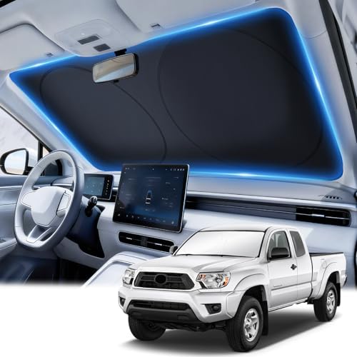 JUSTTOP 300T Double-Layer Design Universal Car Windshield Sun Shade, Foldable Reflective for Windshield & Window Shades, Car Interior Accessories (69" L x 35" W) by JUSTTOP