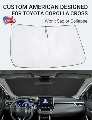 Proadsy Custom Fit 2022-2026 Toyota Corolla Cross Car Windshield Sun Shade - Image 2