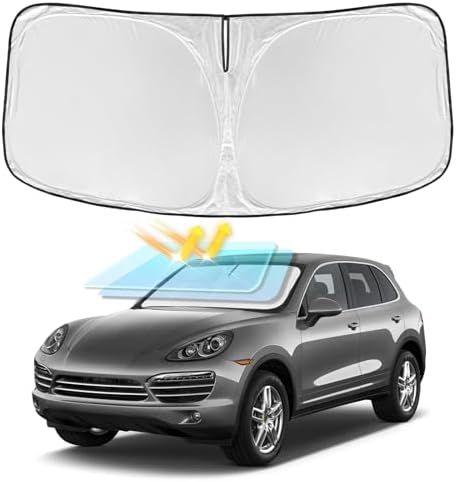 for Porsche Cayenne 2019-2025 Windshield Sun Shade 4 Layers Car Sunshade by ZOIBVCARSUNSHADE