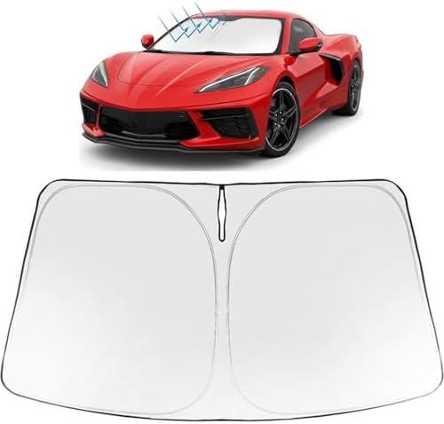 Proadsy Custom Fit Car Windshield Sun Shade for 2020-2026 Chevy Corvette by Proadsy
